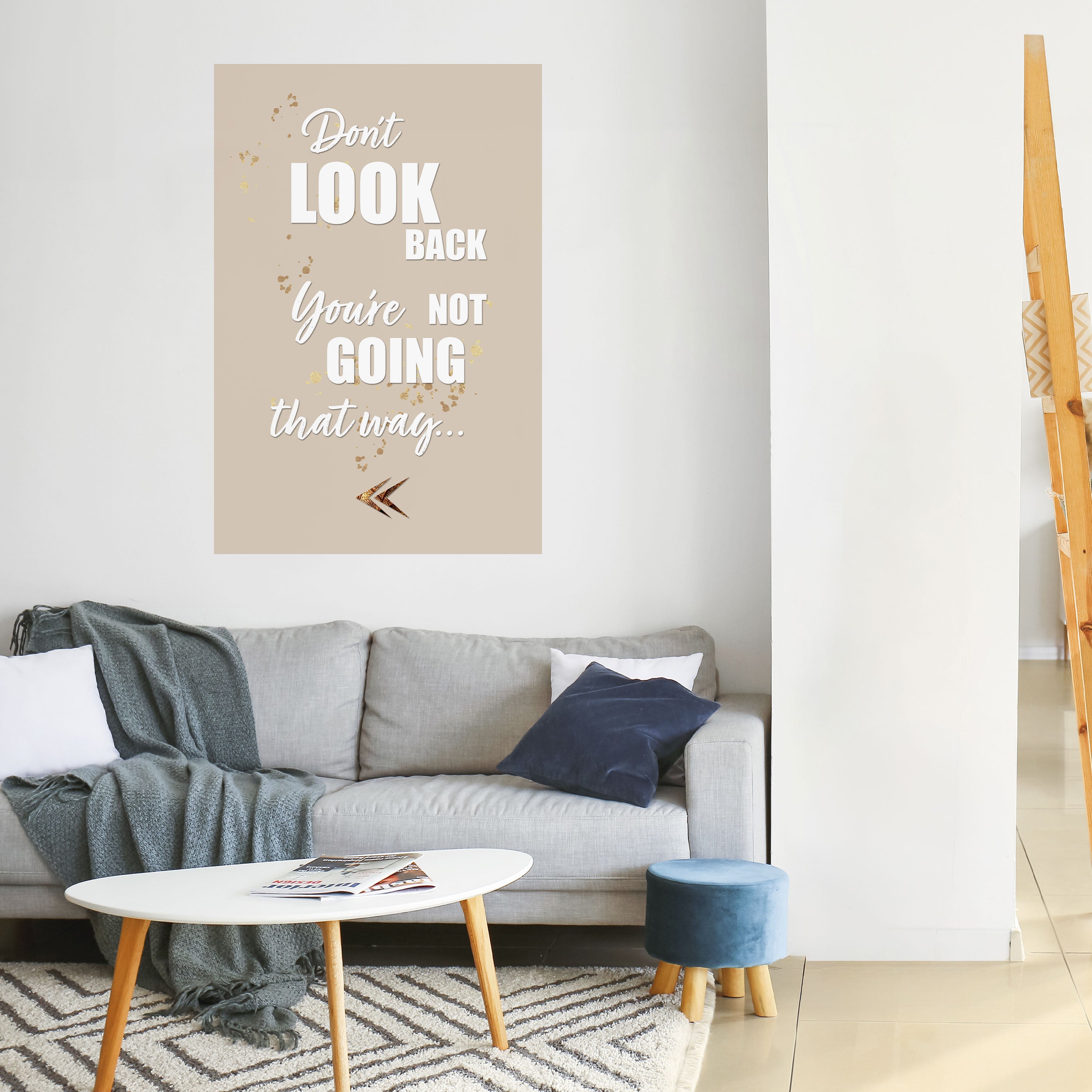 MOVE FORWARD BRAVELY Peel and Stick Vertical Poster