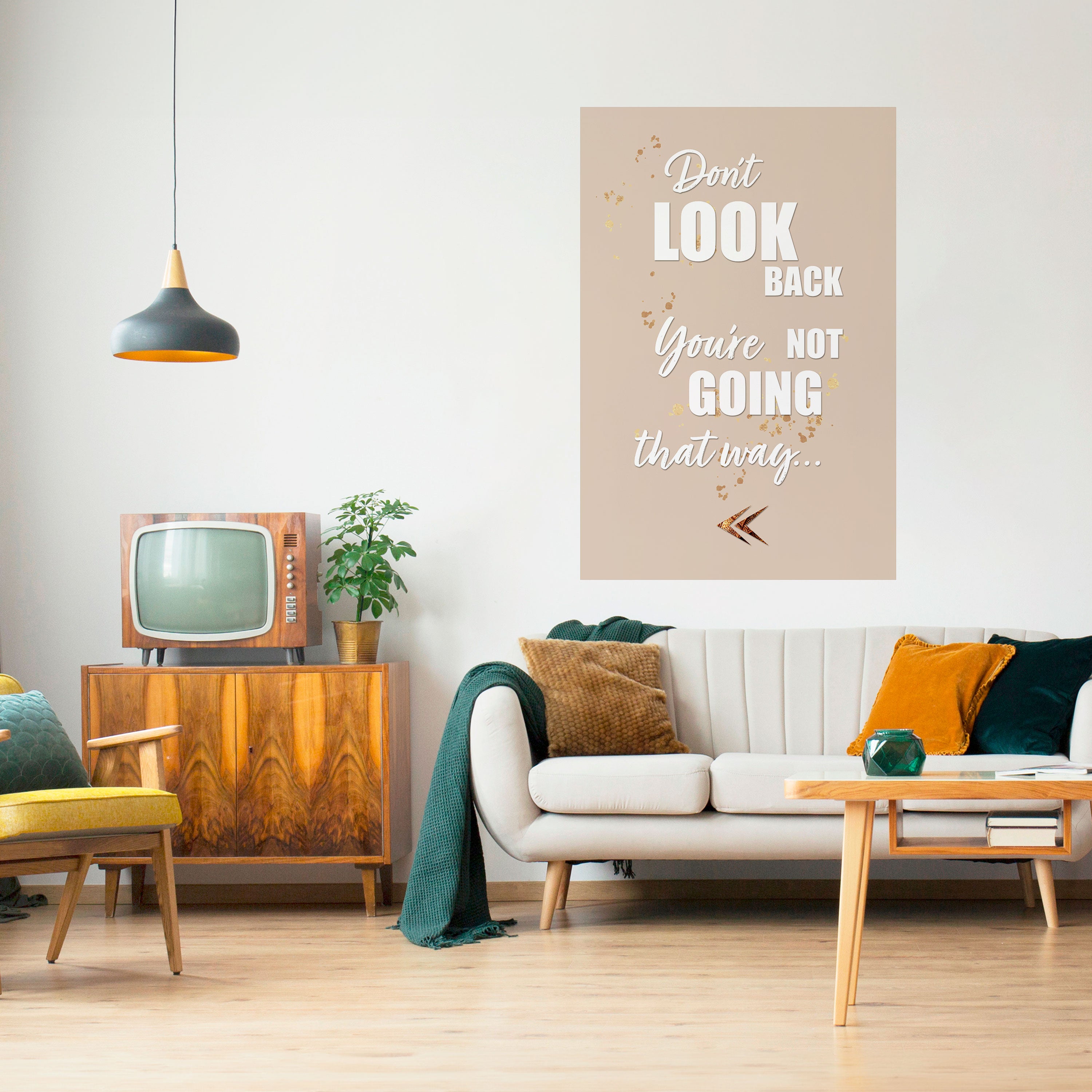 MOVE FORWARD BRAVELY Peel and Stick Vertical Poster