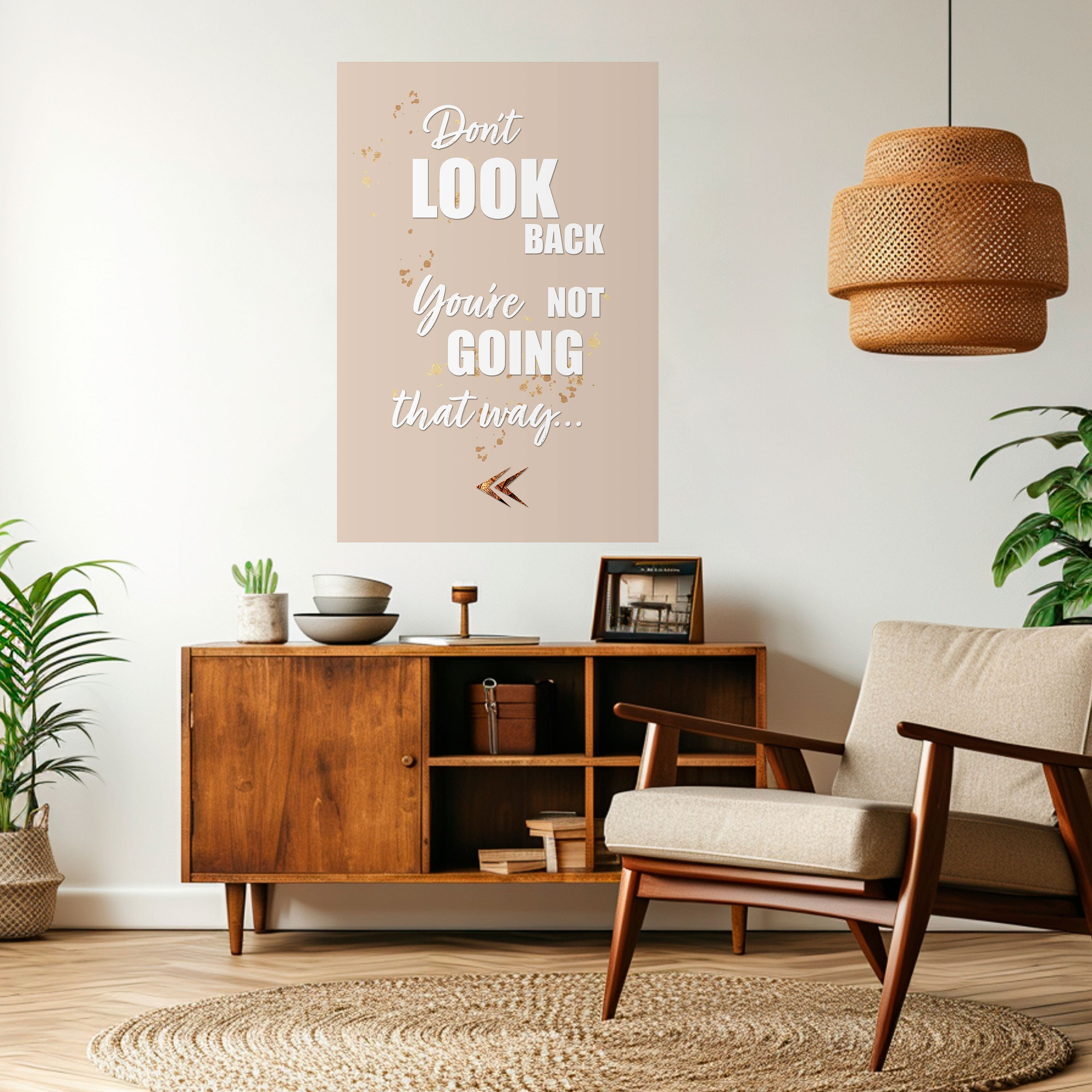 MOVE FORWARD BRAVELY Peel and Stick Vertical Poster