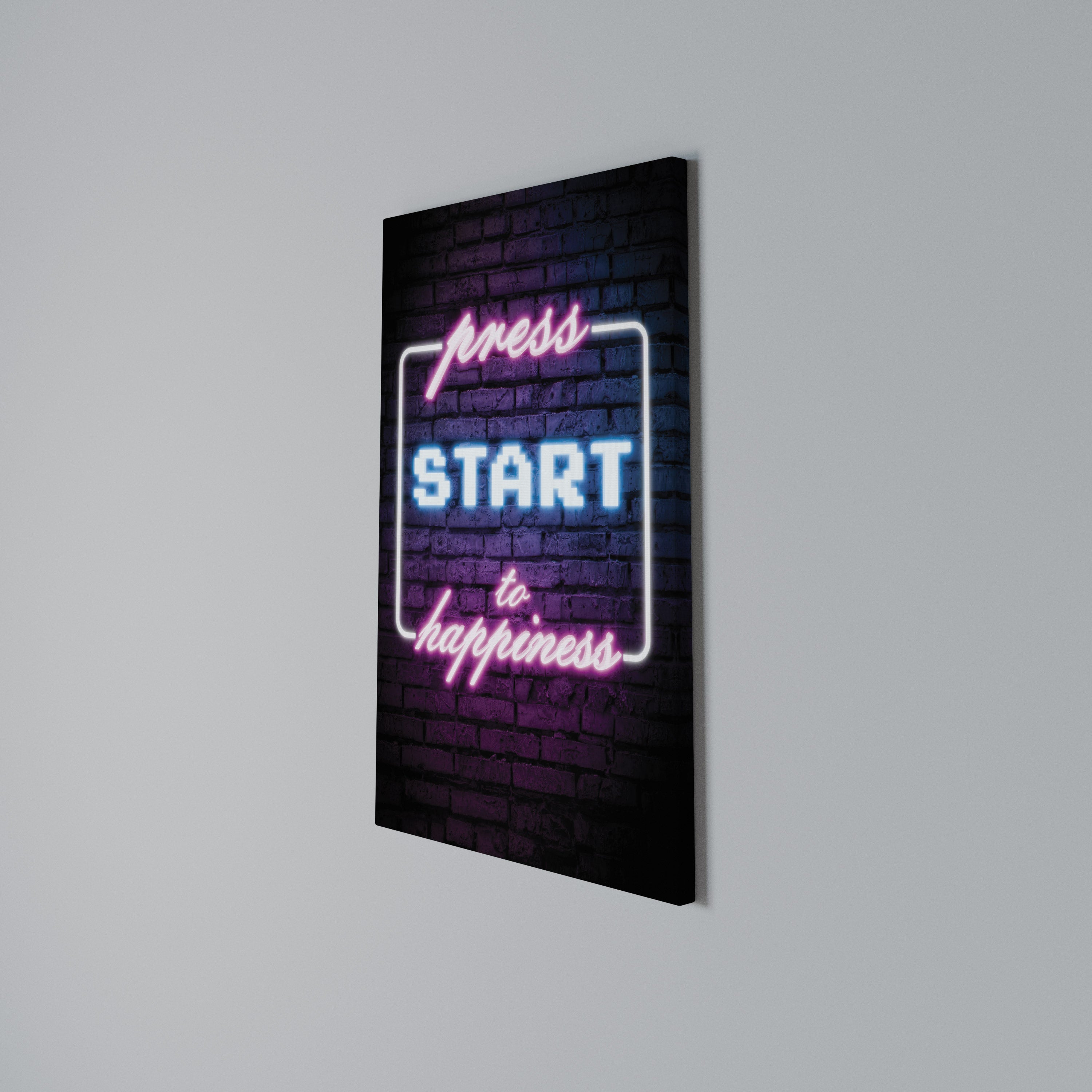 PRESS PLAY FOR JOY Cuadro en lienzo vertical
