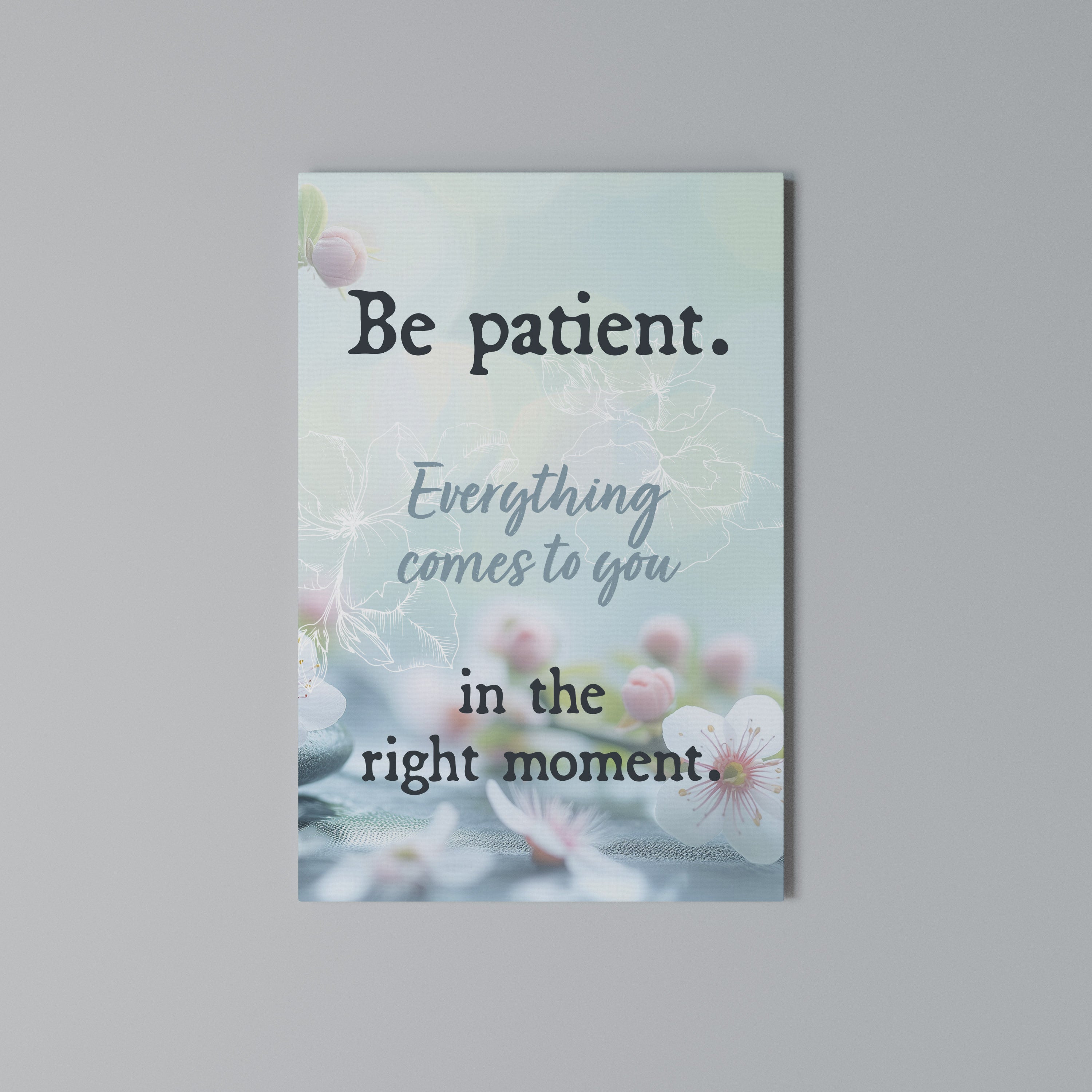 PATIENCE IN BLOOM Cuadro en lienzo vertical