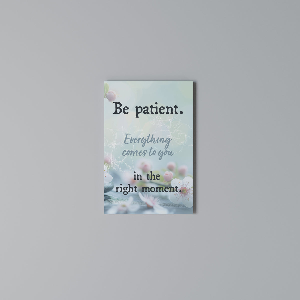 PATIENCE IN BLOOM Cuadro en lienzo vertical