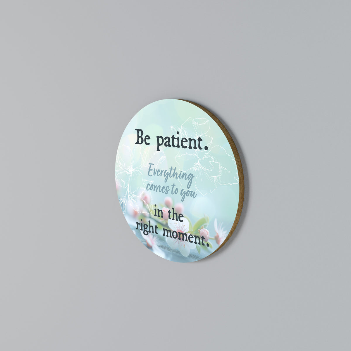 PATIENCE IN BLOOM Round Wall Art