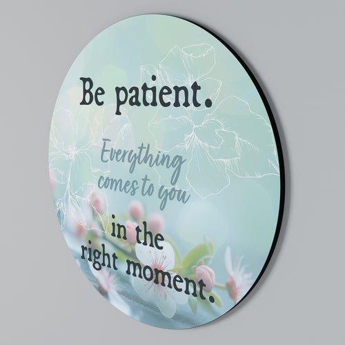 PATIENCE IN BLOOM Round Wall Art