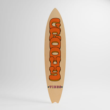 GROOVY VIBES Surfboard Decorative Panel