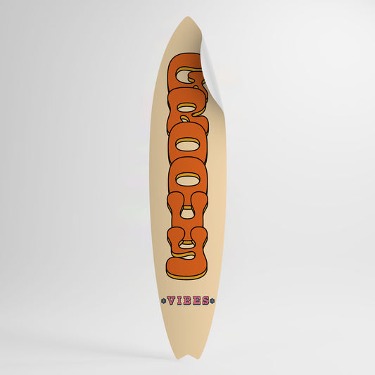 GROOVY VIBES Vinilo decorativo de tabla de surf