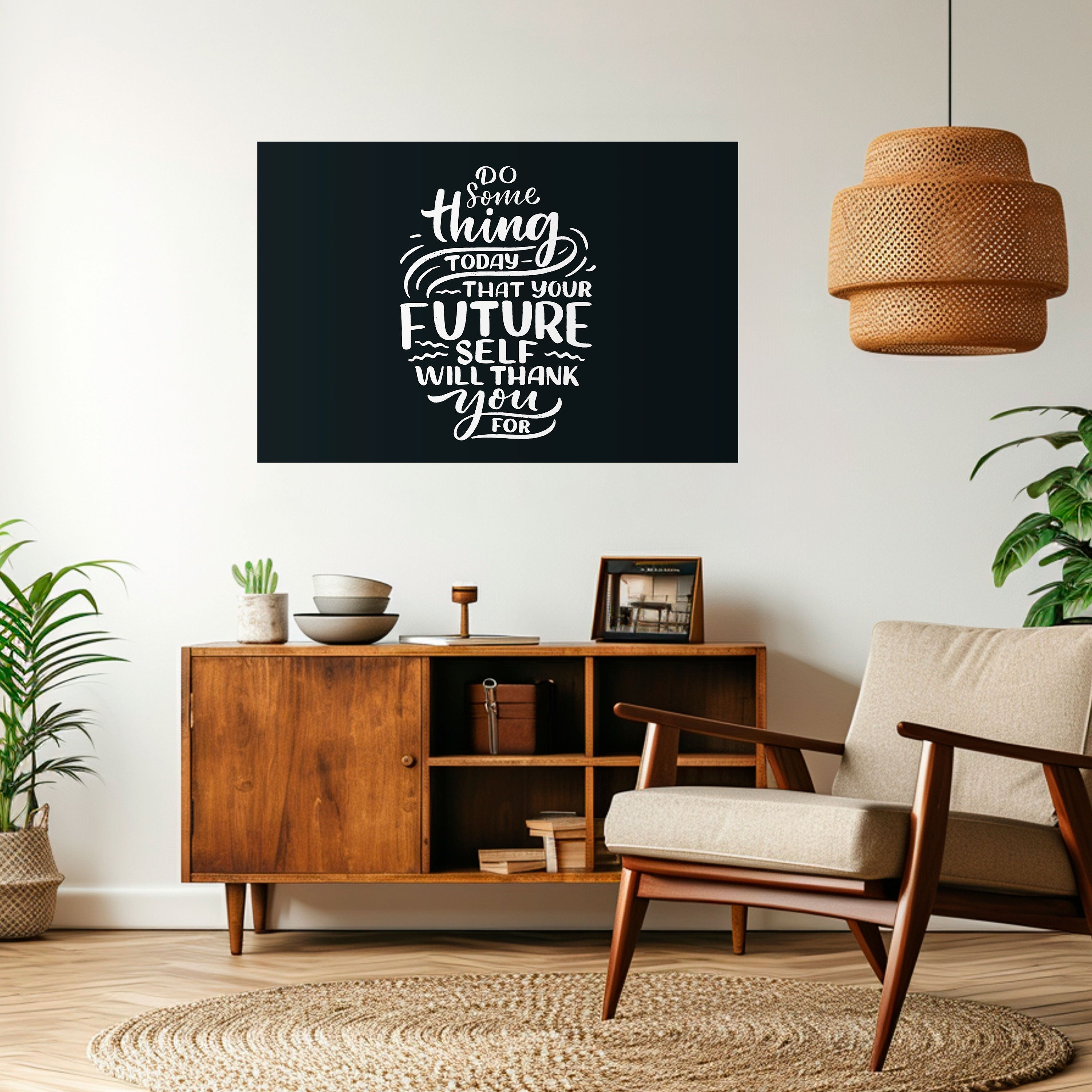 HAGA ALGO HOY Póster horizontal despegable y adhesivo