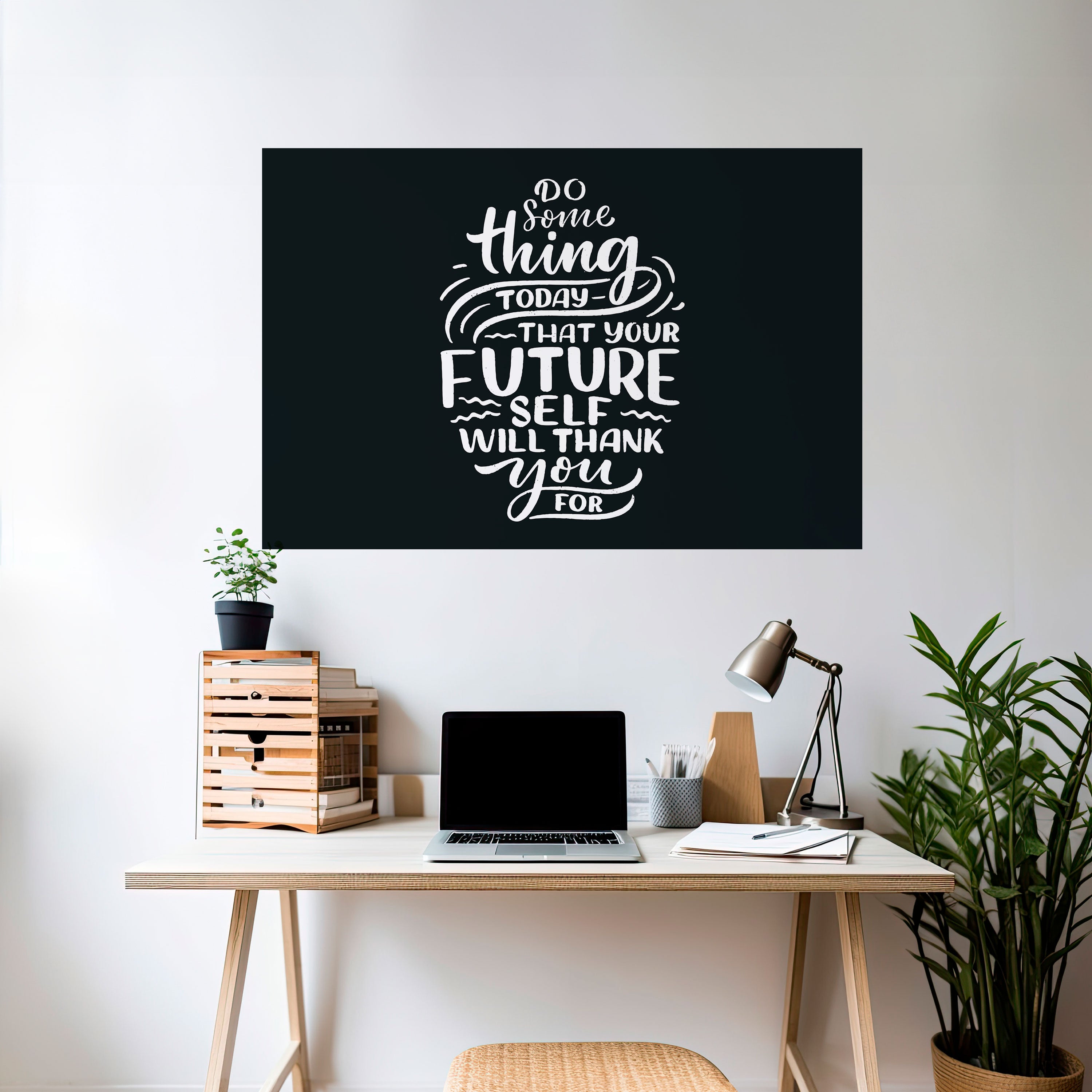 HAGA ALGO HOY Póster horizontal despegable y adhesivo