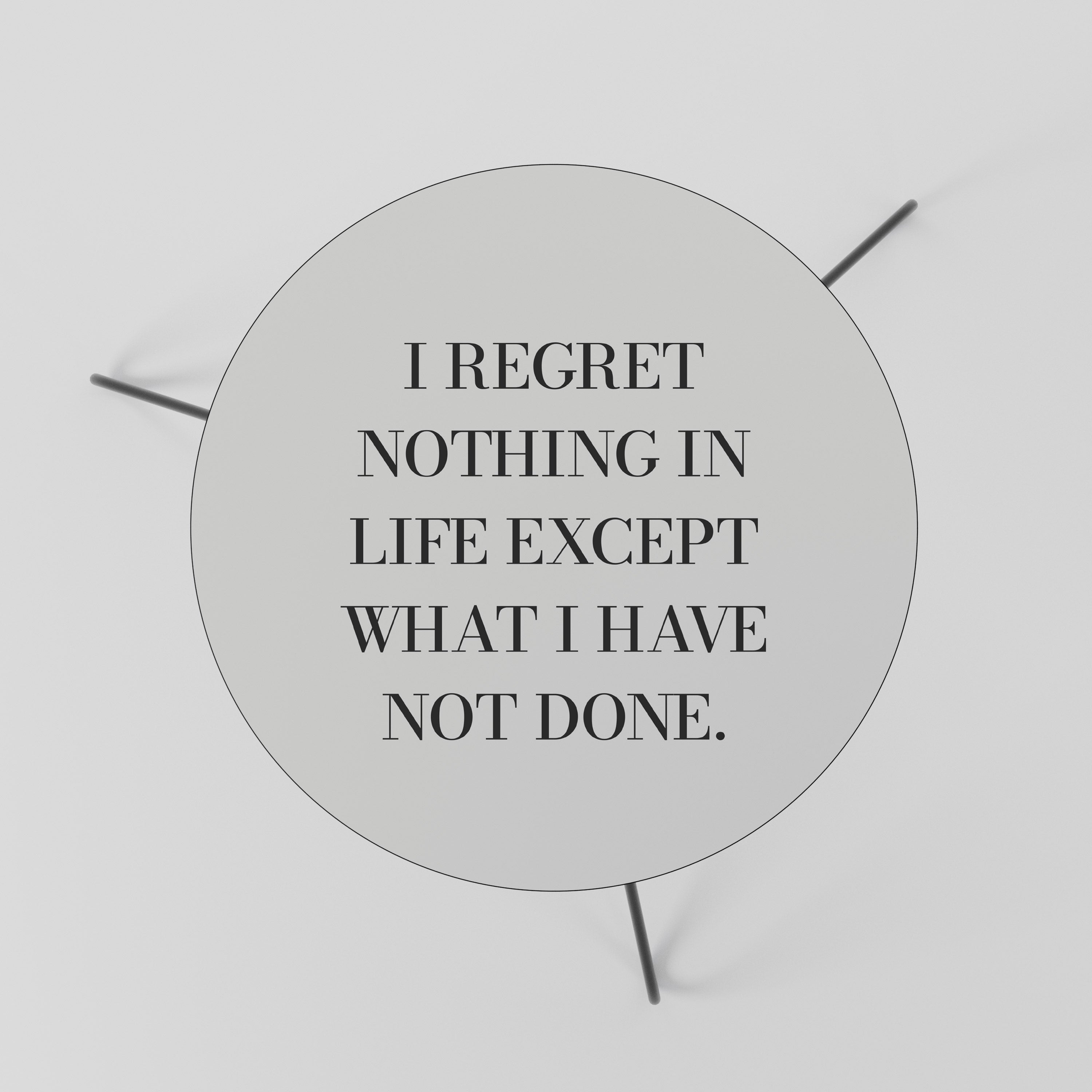 REGRET NOTHING Coffee Table 60