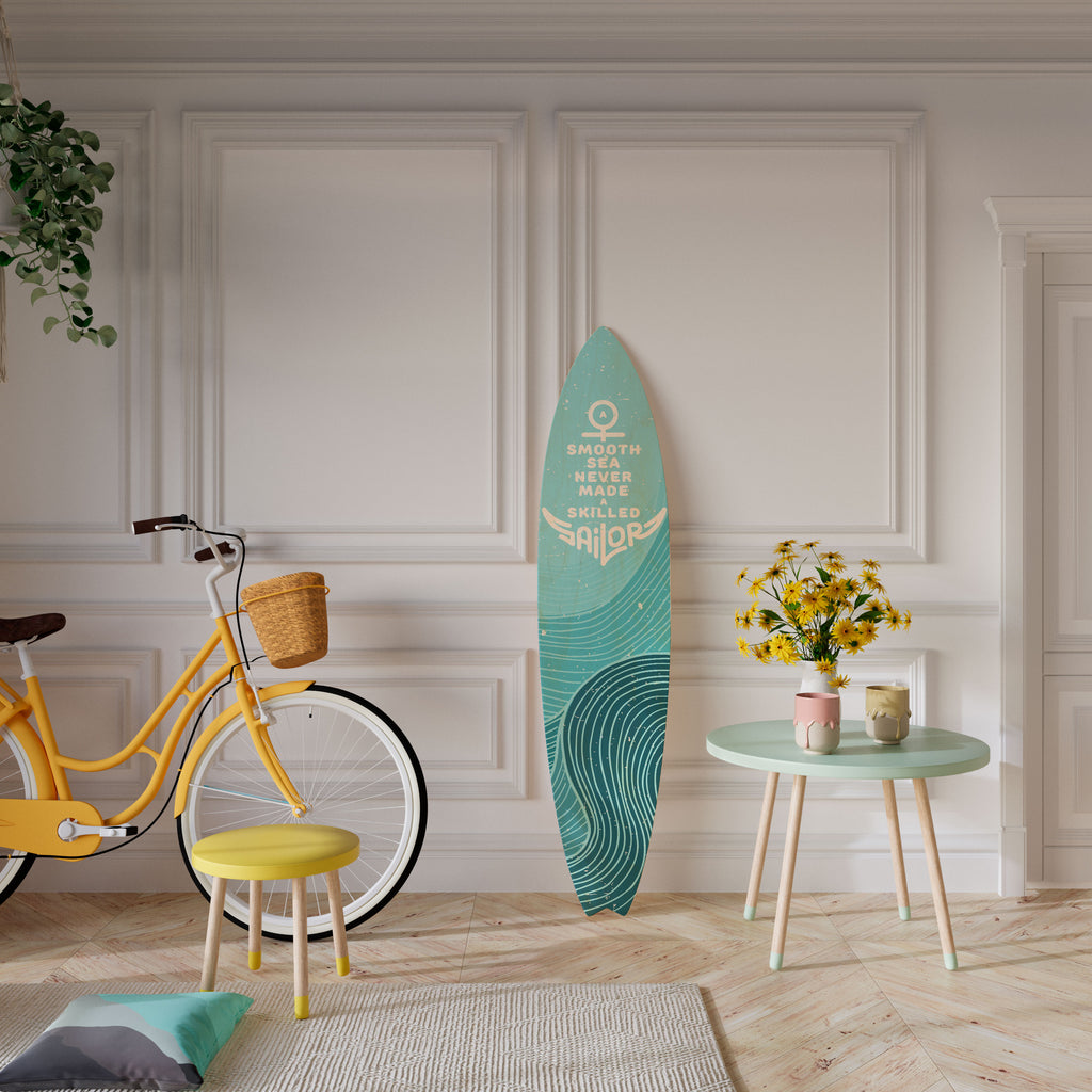 SKILLED SAILOR Panel decorativo de tabla de surf