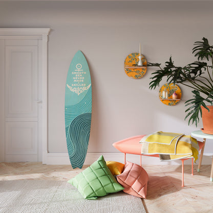 SKILLED SAILOR Panel decorativo de tabla de surf