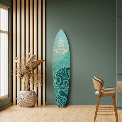 SKILLED SAILOR Panel decorativo de tabla de surf