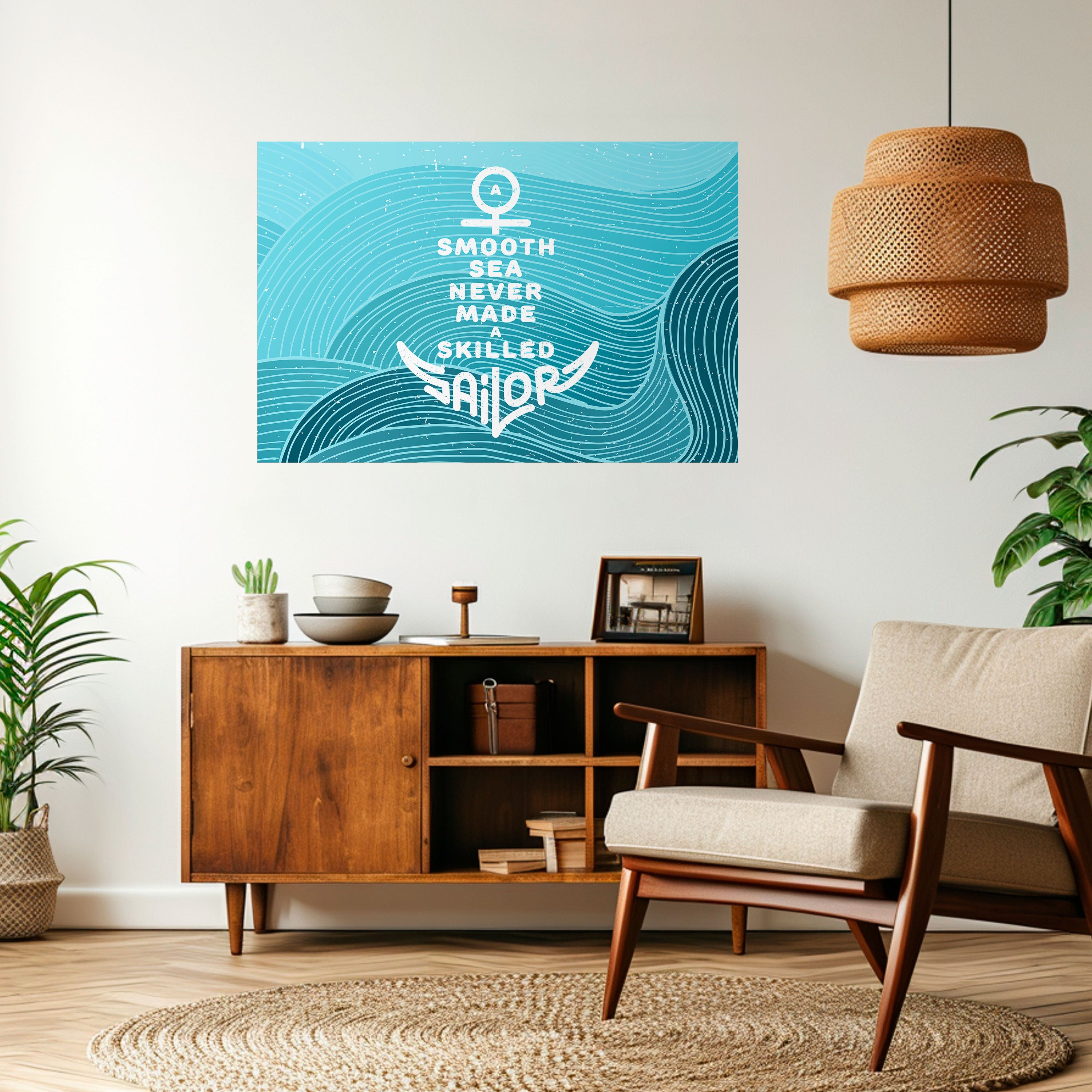 MARINERO EXPERTO Póster horizontal autoadhesivo
