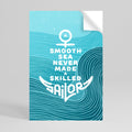 SKILLED SAILOR Peel and Stick Vertical Poster