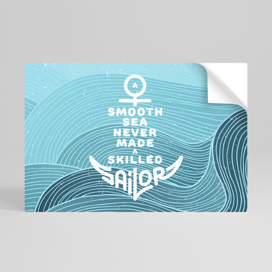 SKILLED SAILOR Póster adhesivo horizontal