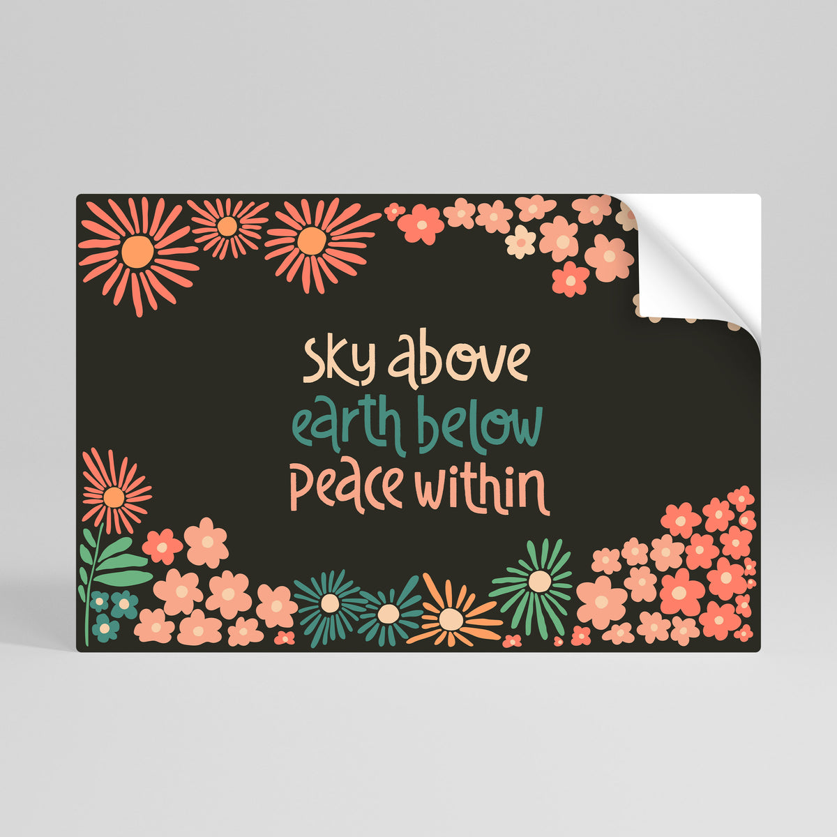 PEACE WITHIN Póster adhesivo horizontal