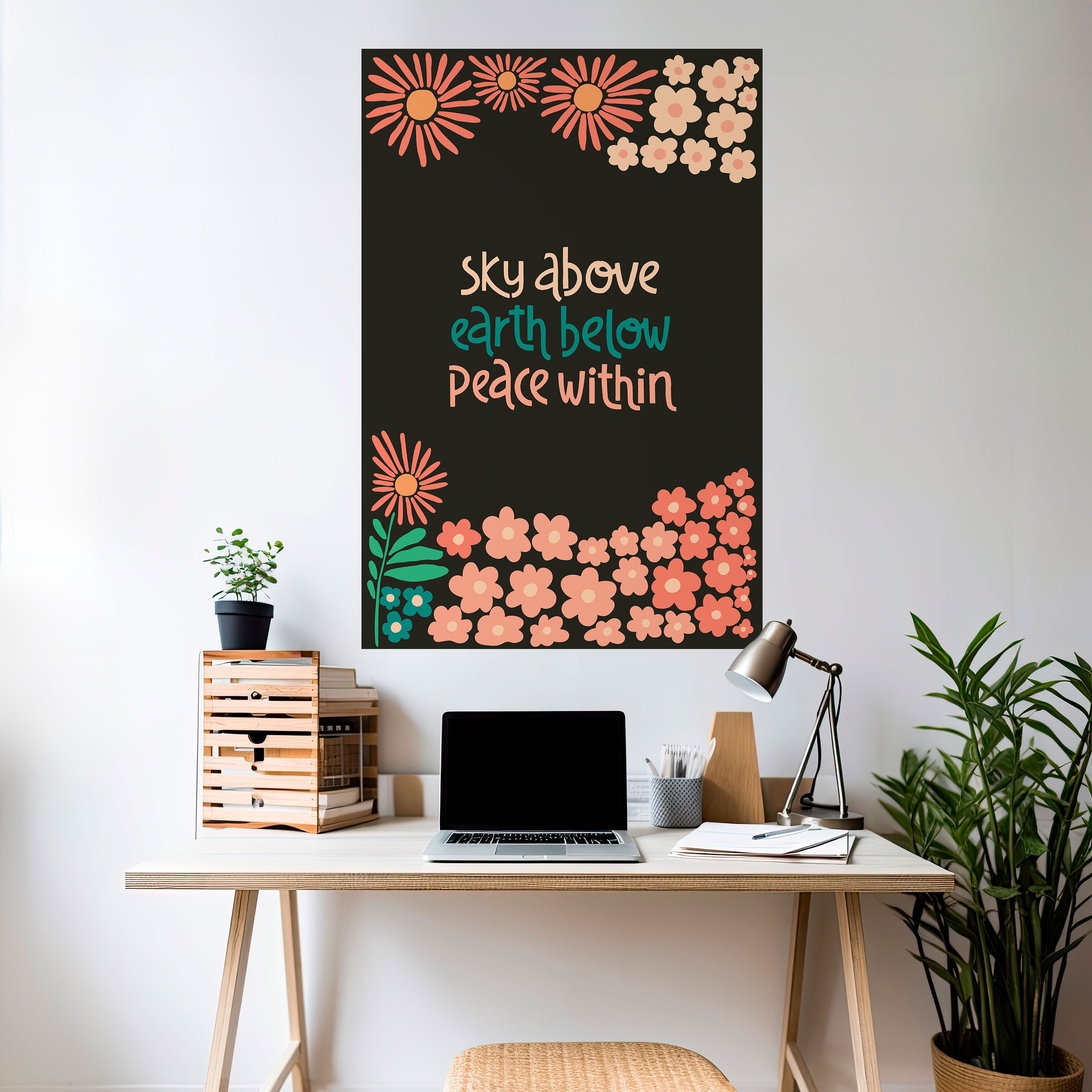 PEACE WITHIN Peel and Stick Vertical Poster