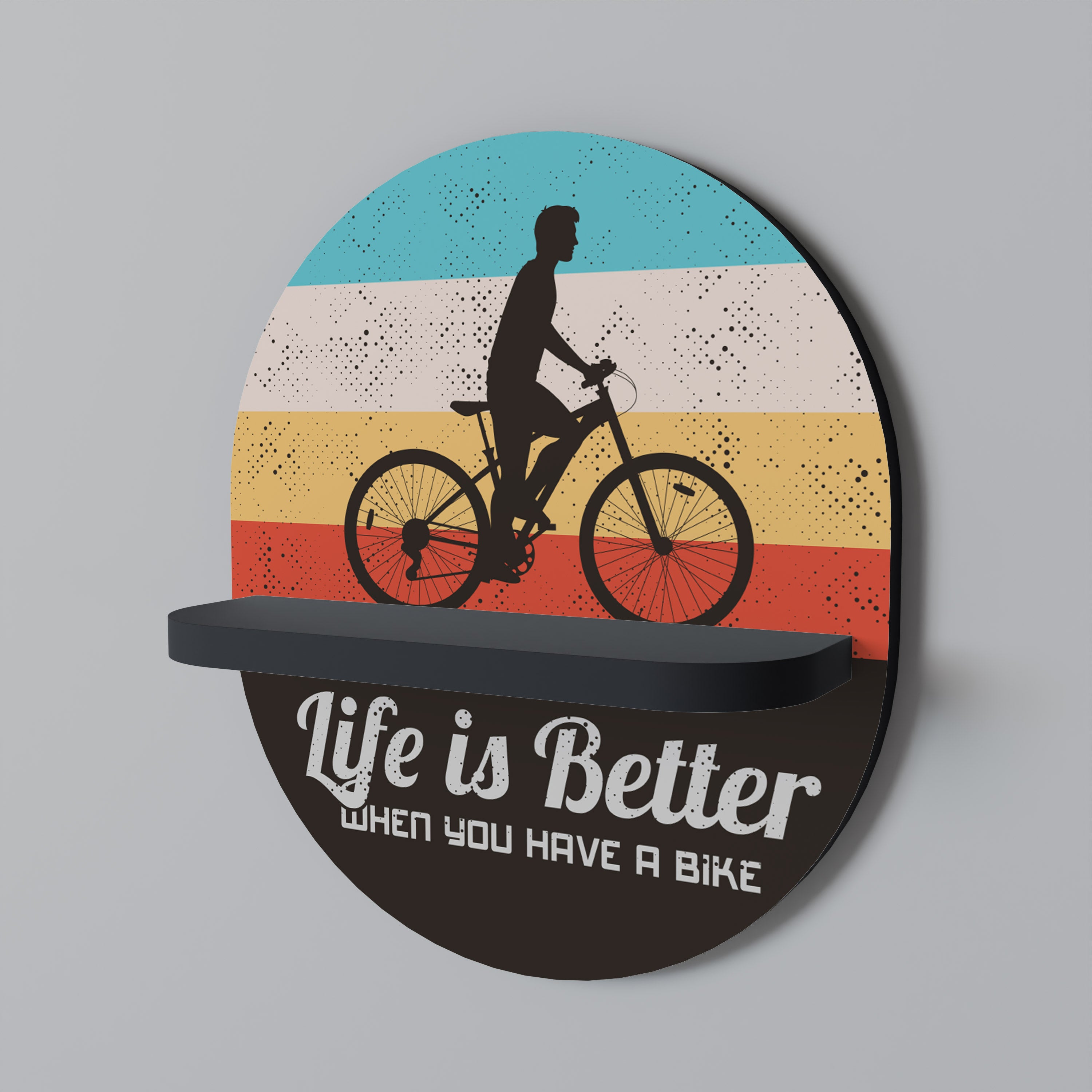 Estantería de arte ovalada BETTER LIFE con acabado negro