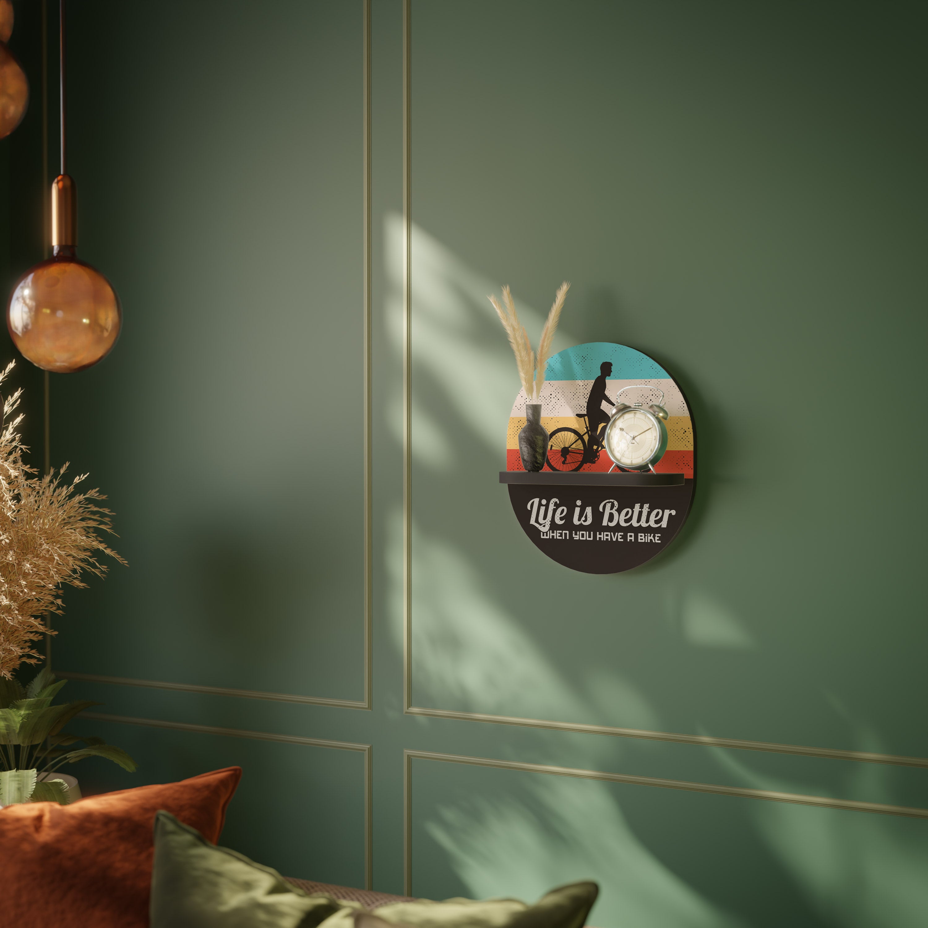 Estantería de arte ovalada BETTER LIFE con acabado negro