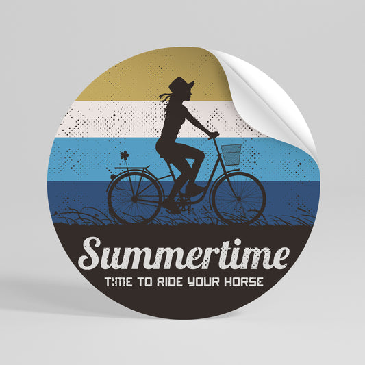 SUMMERTIME Vinilo adhesivo redondo