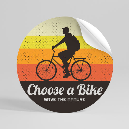 CHOOSE A BIKE Vinilo adhesivo redondo