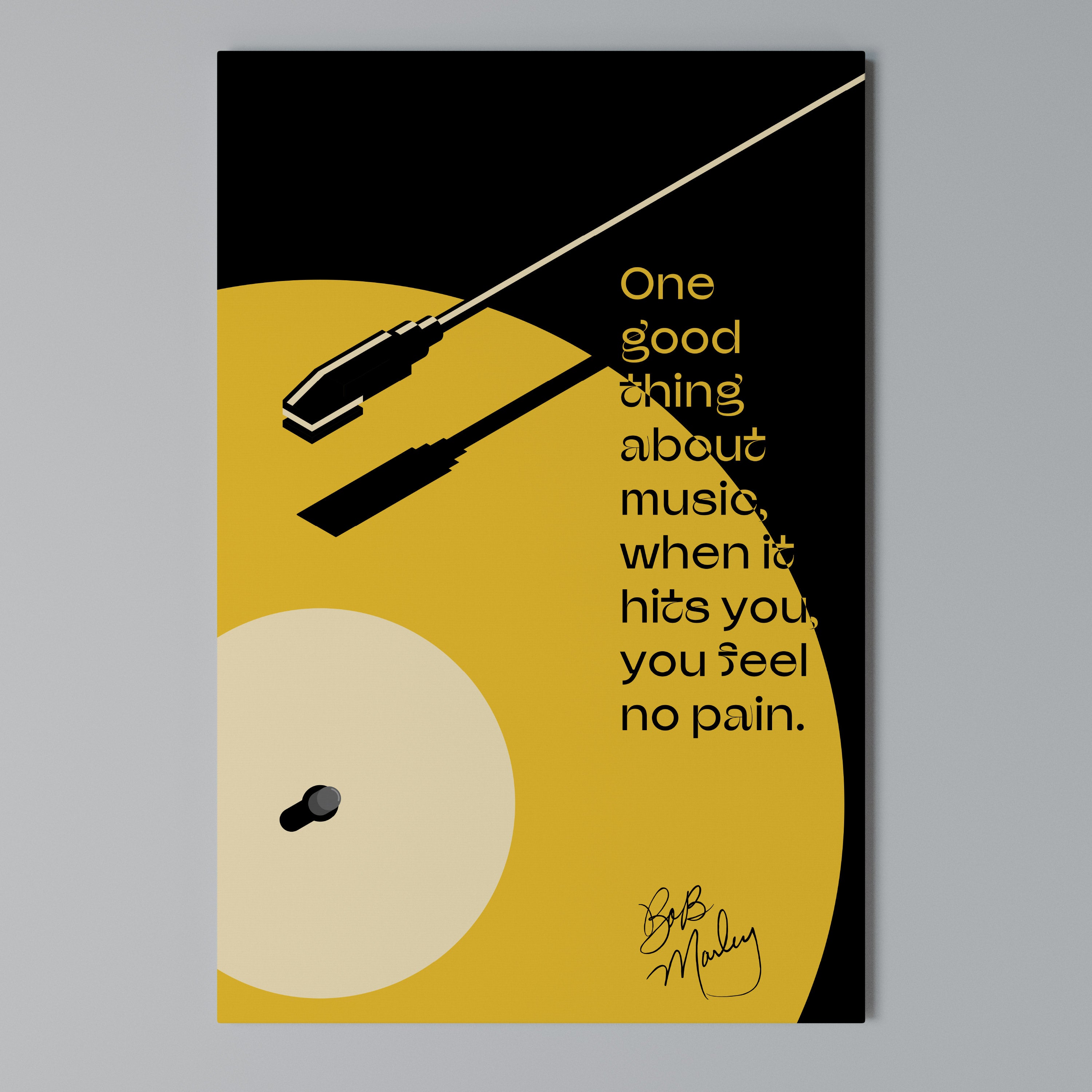 MUSIC - NO PAIN Cuadro en lienzo vertical