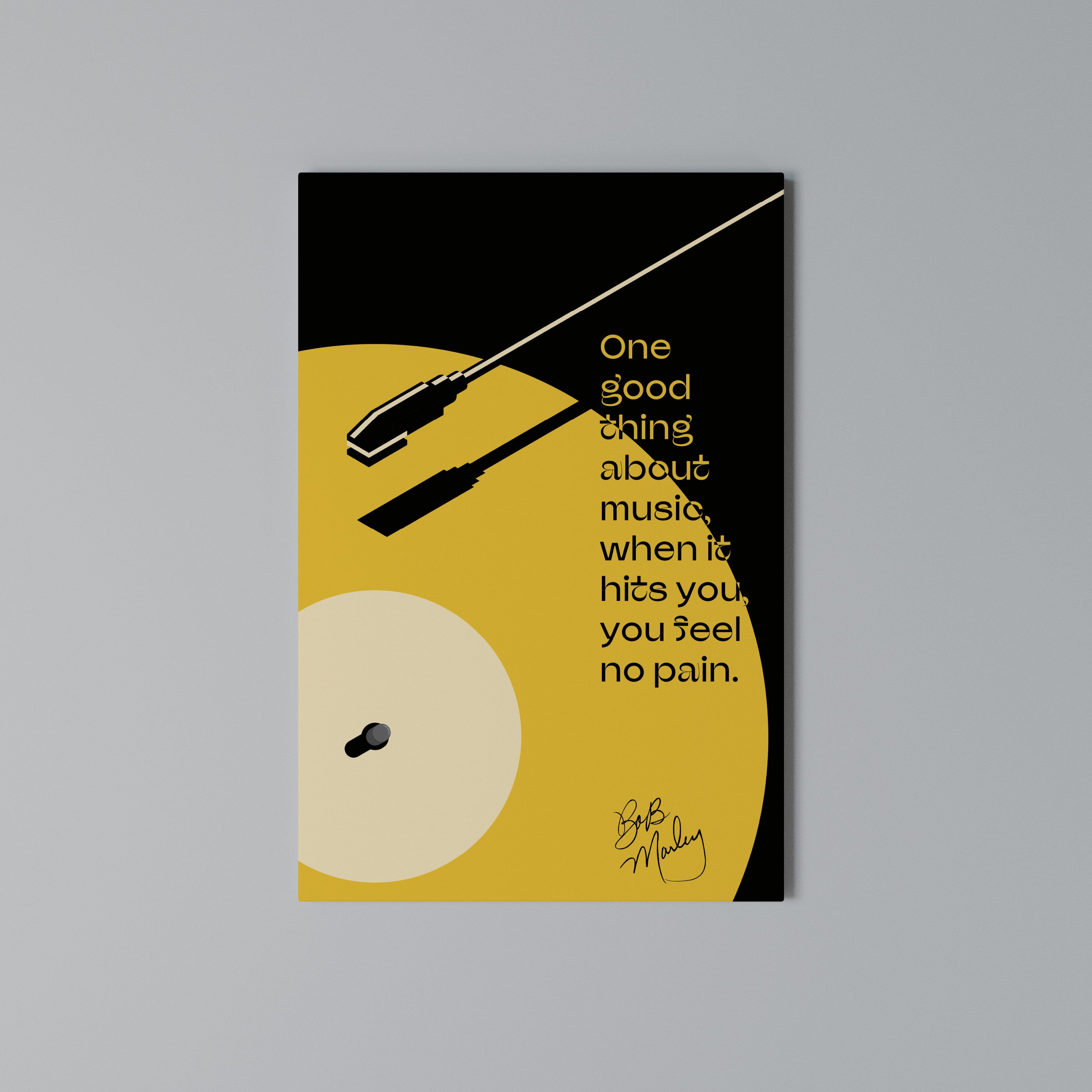 MUSIC - NO PAIN Cuadro en lienzo vertical