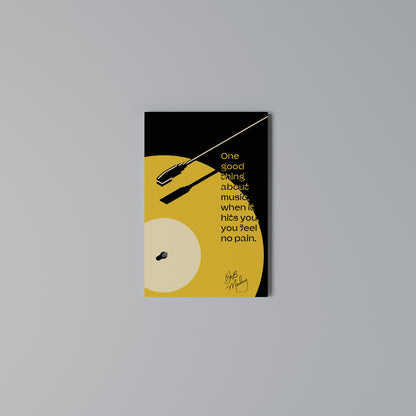 MUSIC - NO PAIN Cuadro en lienzo vertical