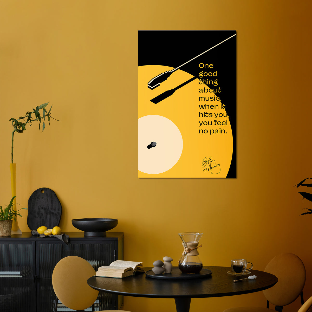 MUSIC - NO PAIN Cuadro en lienzo vertical