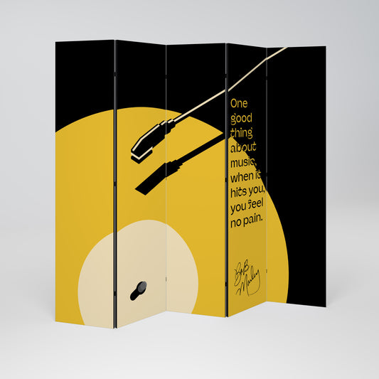 MUSIC - NO PAIN Biombo de 5 paneles