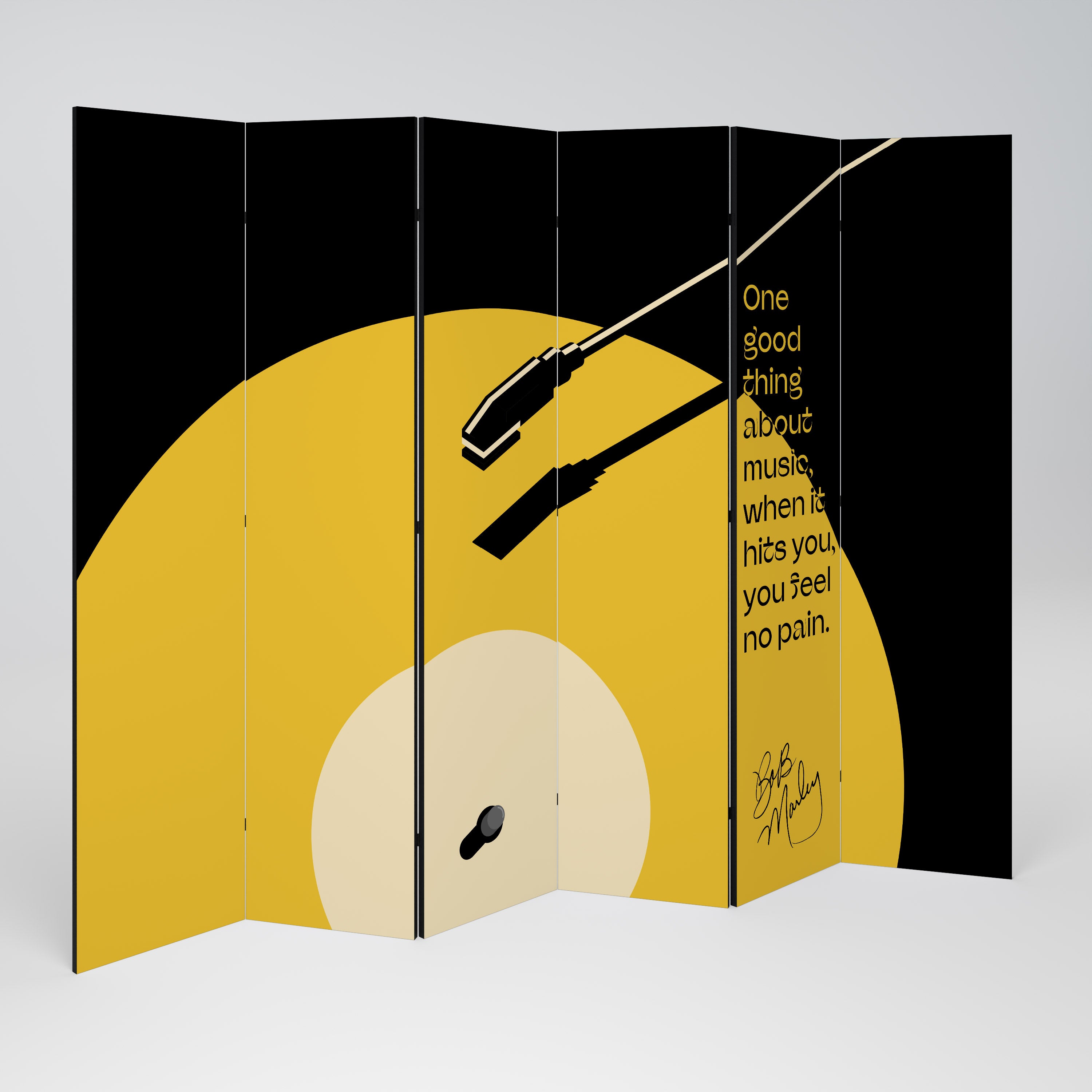 MUSIC - NO PAIN Decorative 6-Panel Room Divider