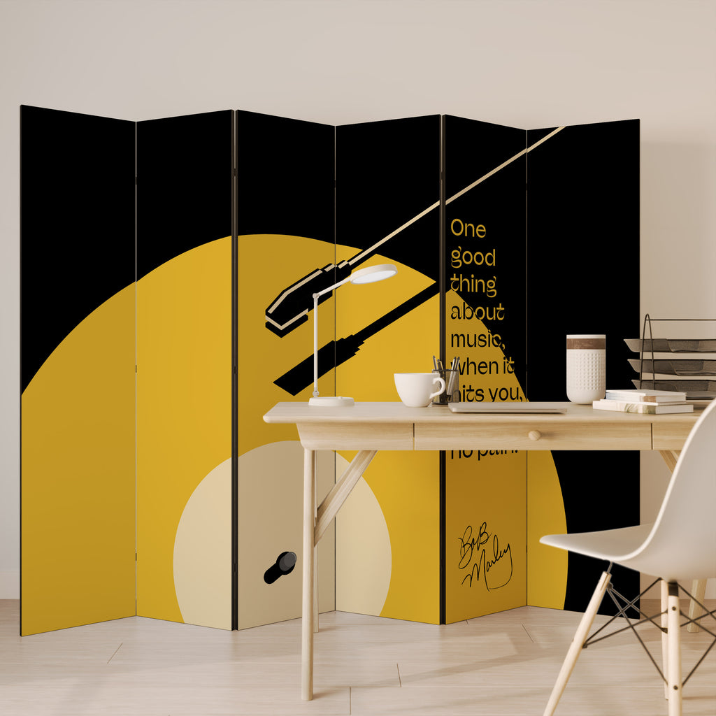 MUSIC - NO PAIN Biombo de 6 paneles