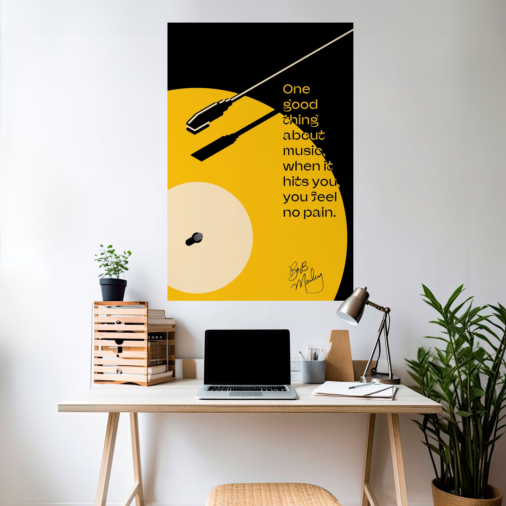 MÚSICA - SIN DOLOR Póster vertical autoadhesivo
