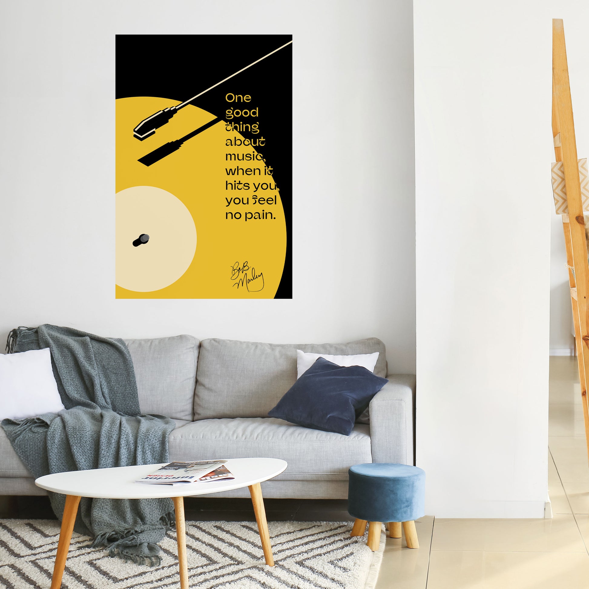 MÚSICA - SIN DOLOR Póster vertical autoadhesivo