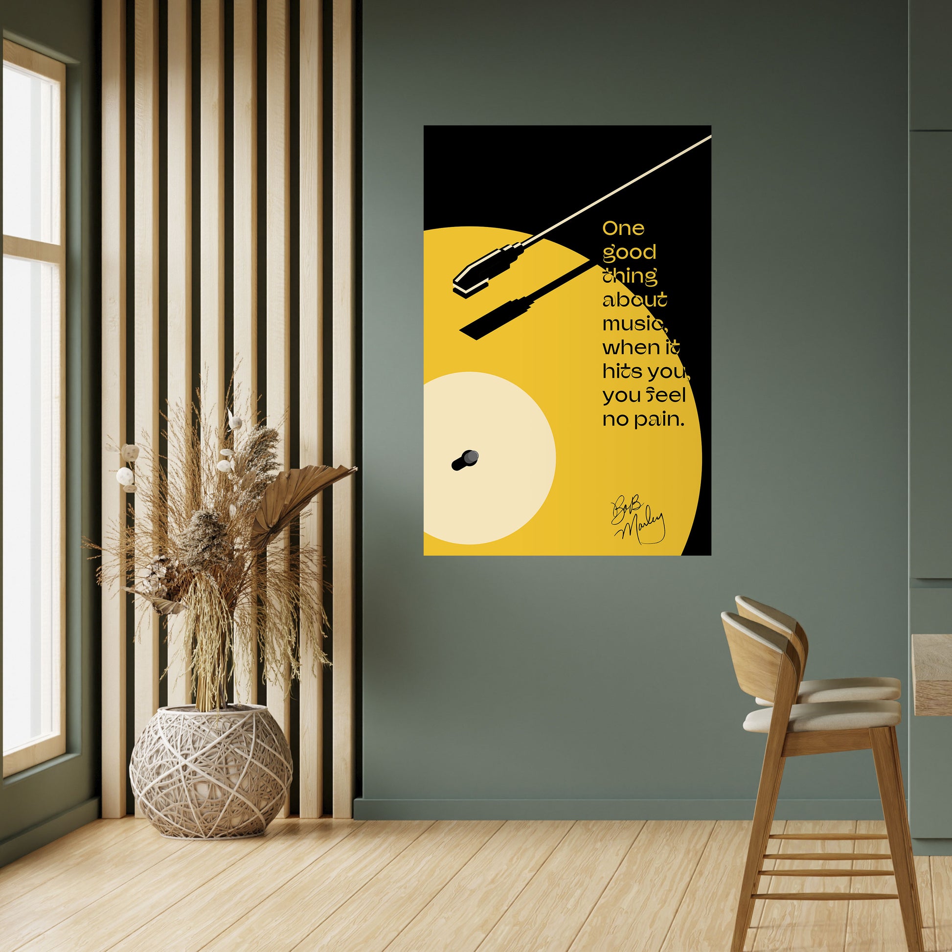 MÚSICA - SIN DOLOR Póster vertical autoadhesivo