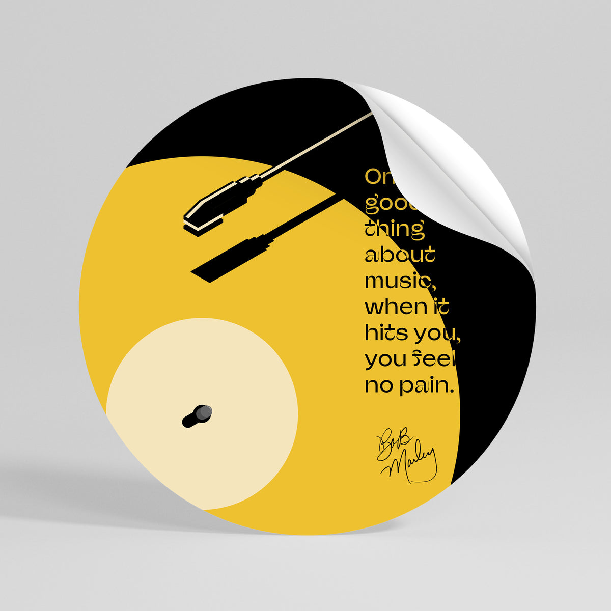 MUSIC - NO PAIN Vinilo adhesivo redondo