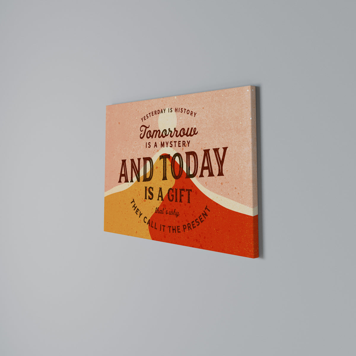 TODAY IS A GIFT Cuadro en lienzo horizontal