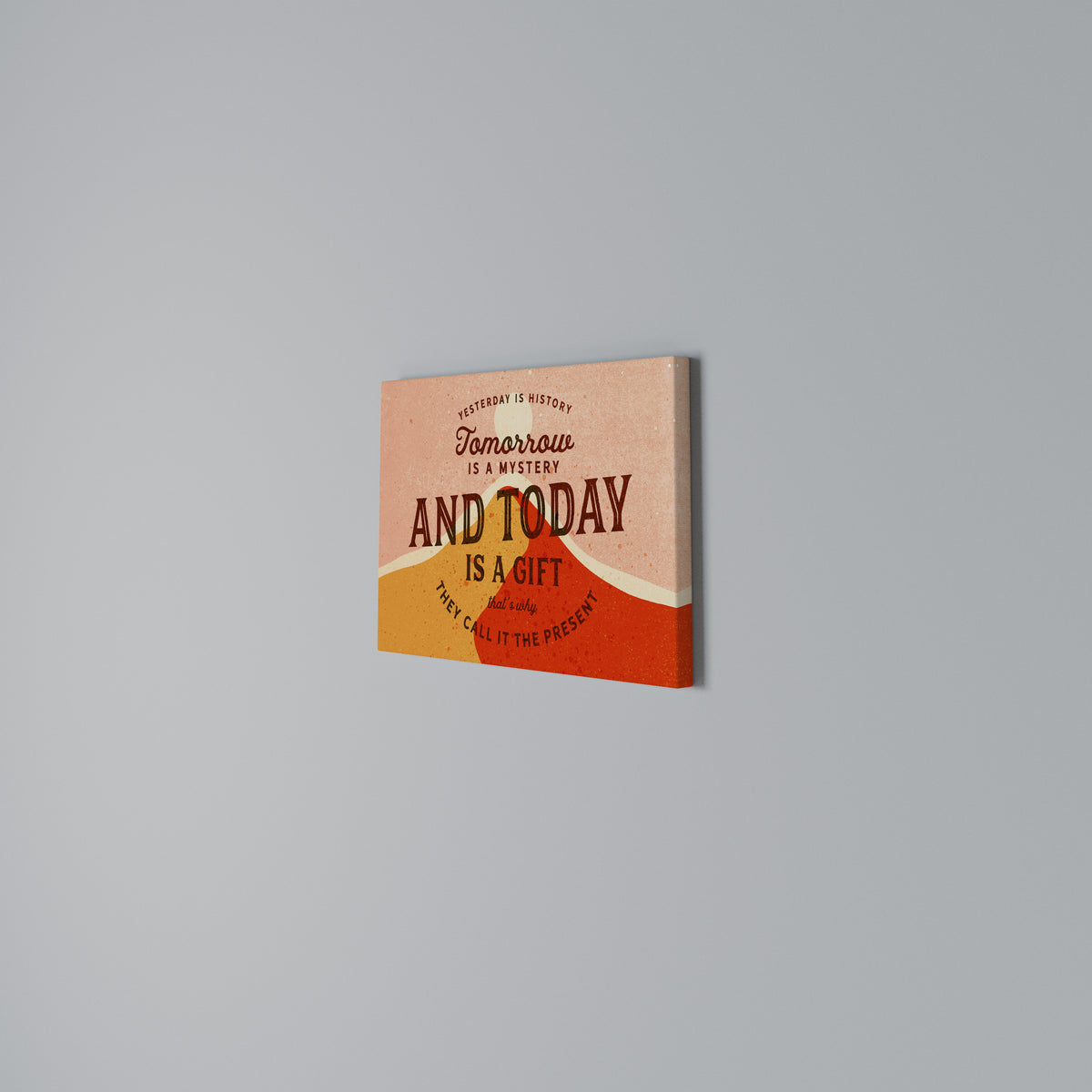 TODAY IS A GIFT Cuadro en lienzo horizontal