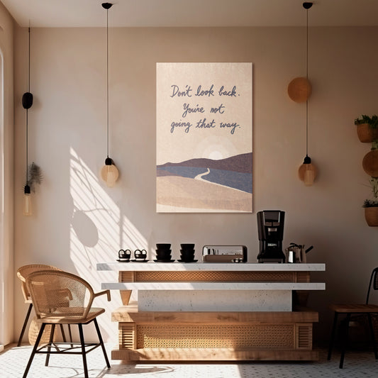DON'T LOOK BACK Vertical Canvas Print