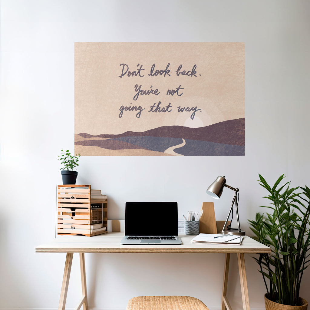 DON'T LOOK BACK Peel and Stick Horizontal Poster