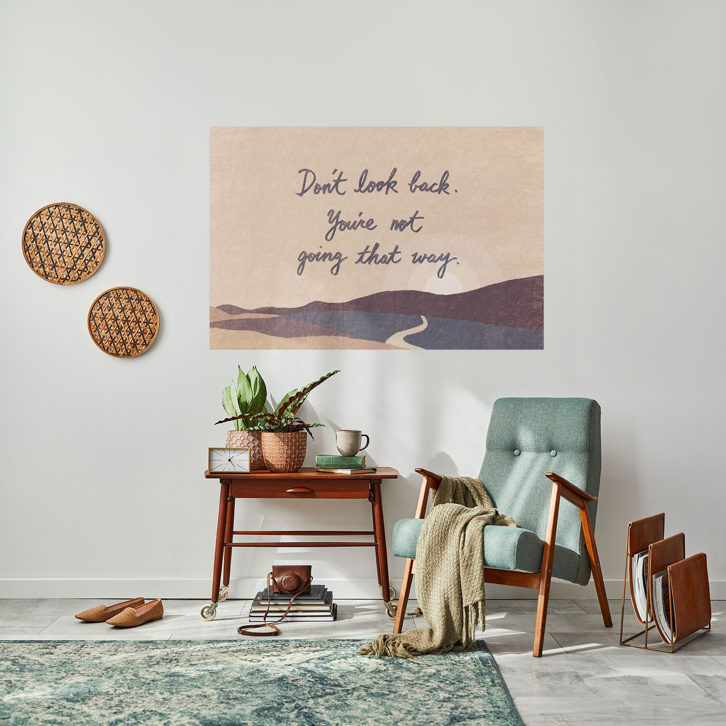 DON'T LOOK BACK Peel and Stick Horizontal Poster
