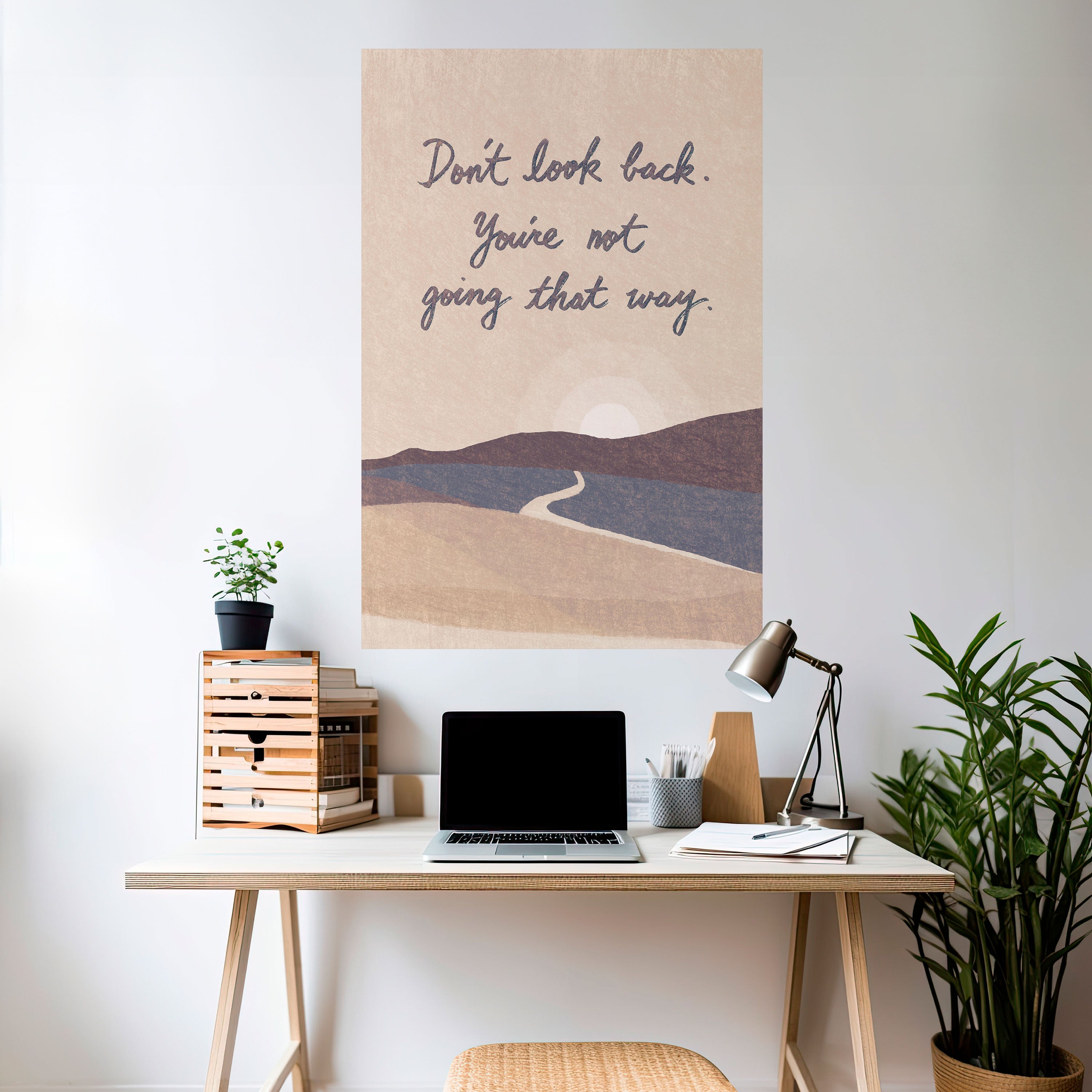 NO MIRES ATRÁS Póster vertical autoadhesivo
