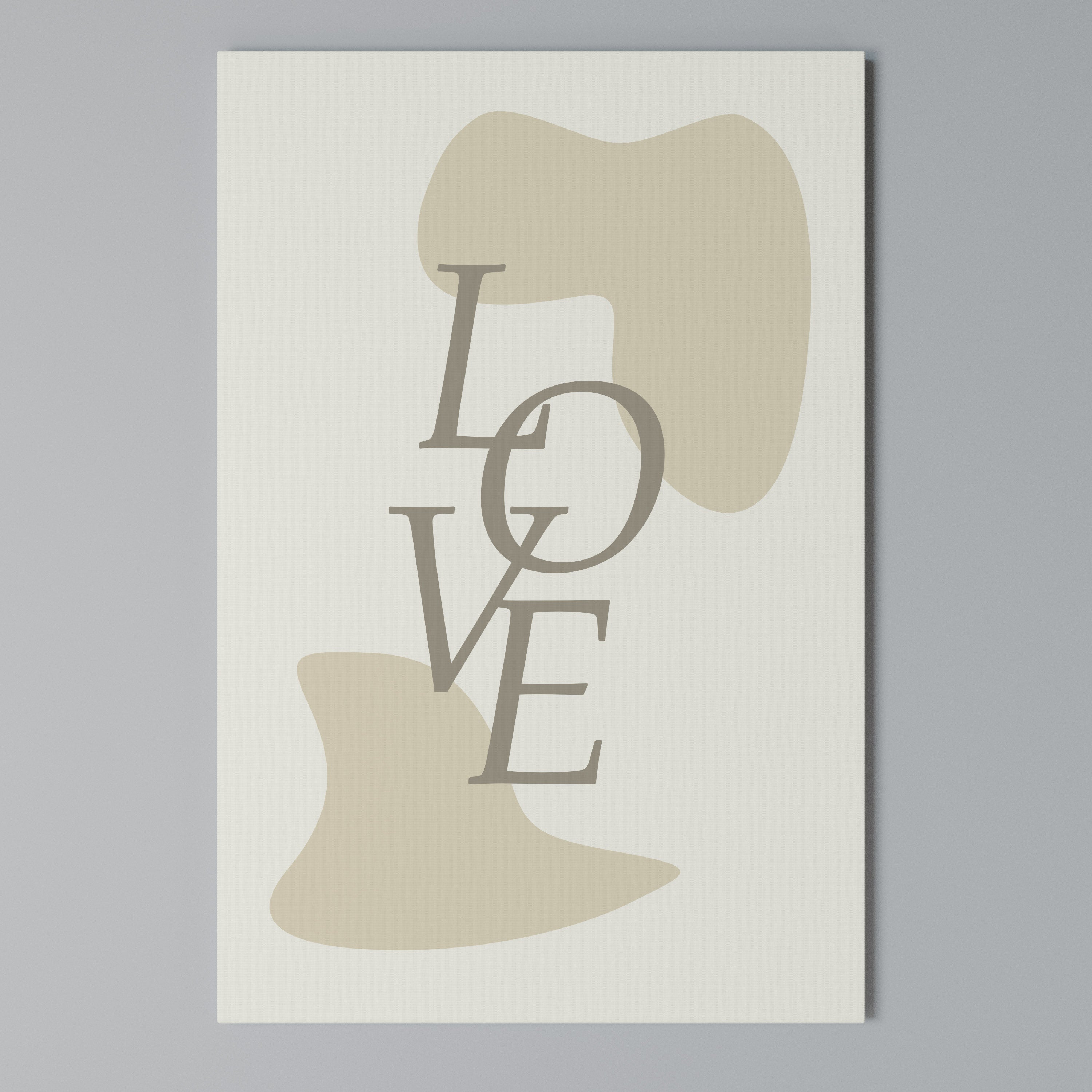 LOVE IN FORM Cuadro en lienzo vertical