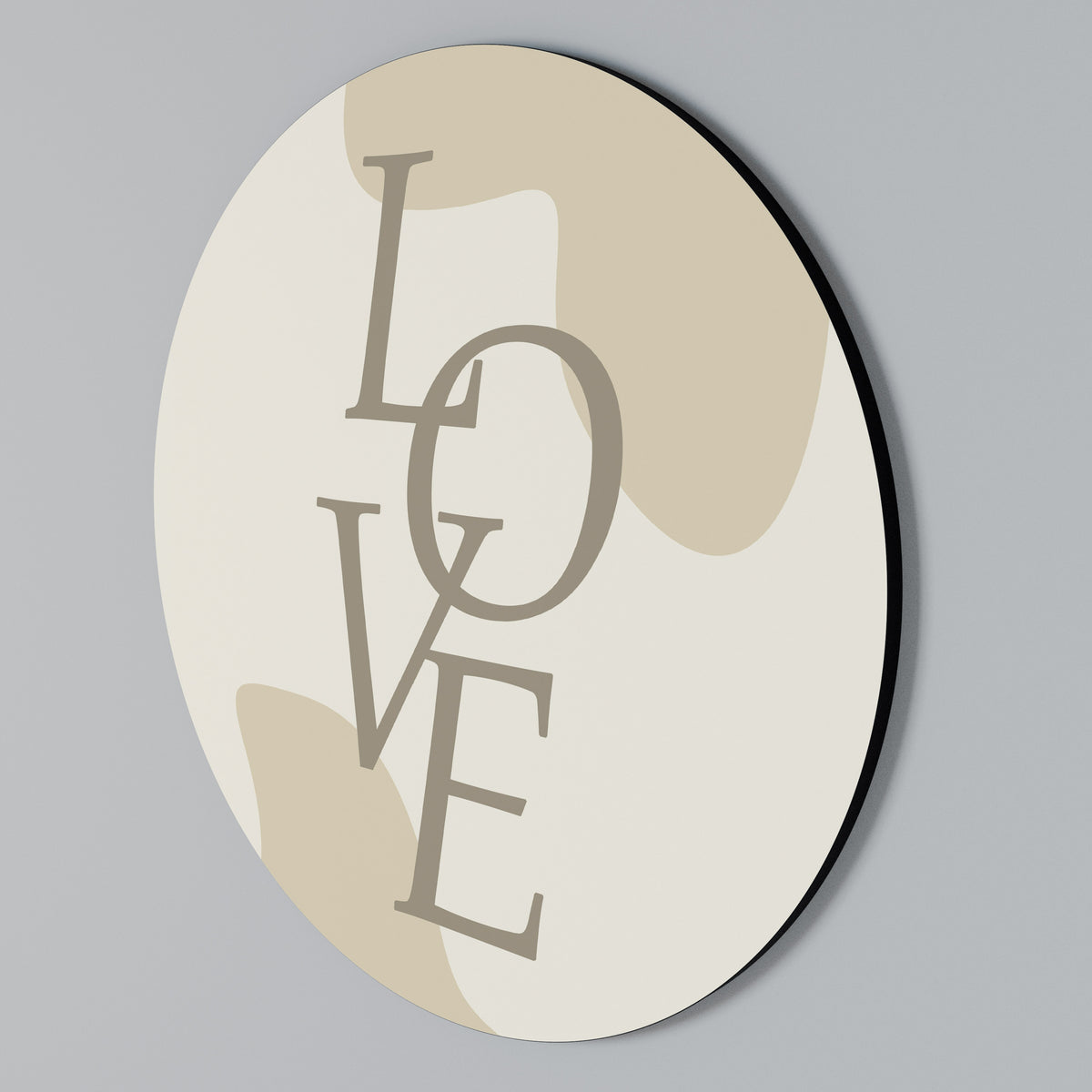 LOVE IN FORM Arte de pared redondo