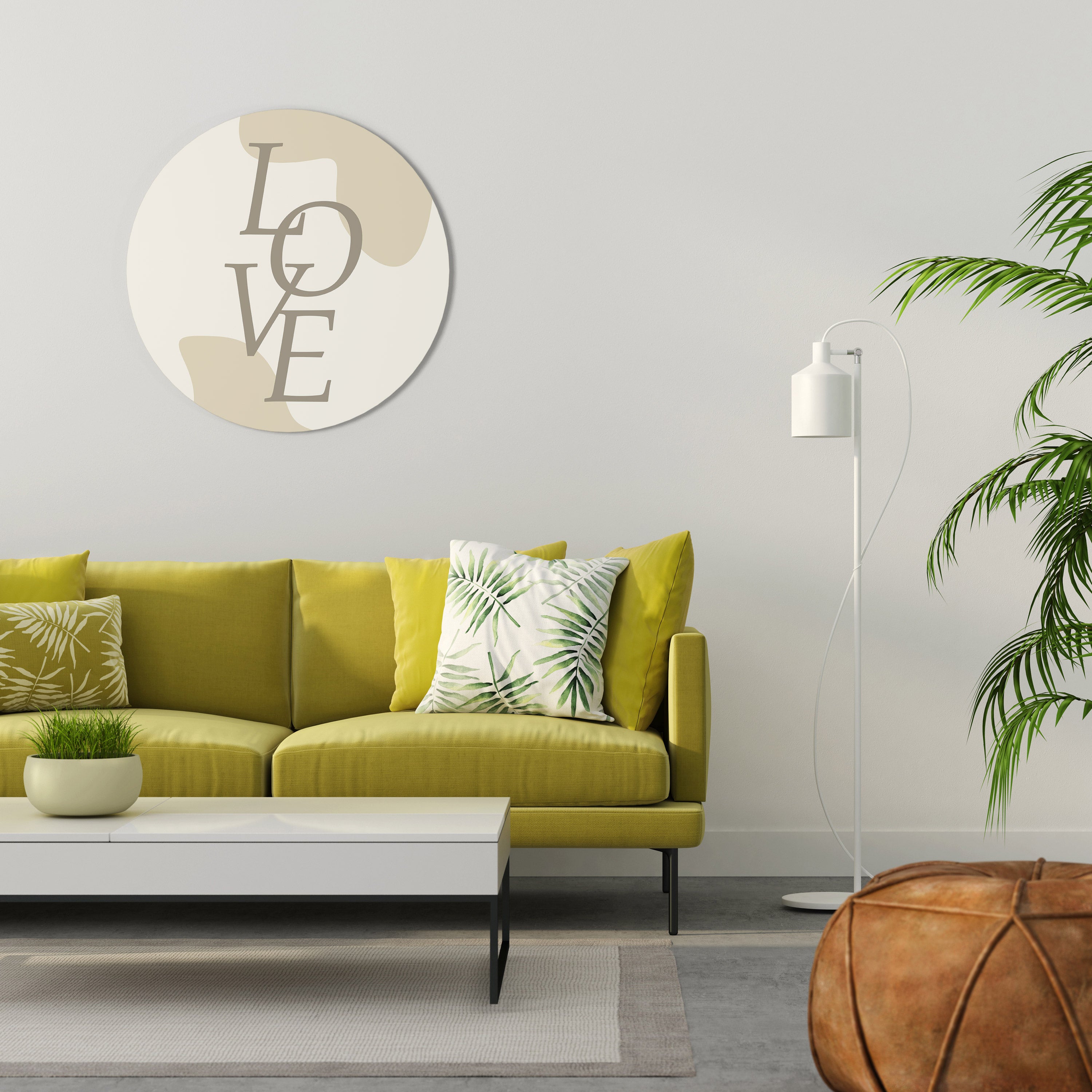 LOVE IN FORM Round Wall Art
