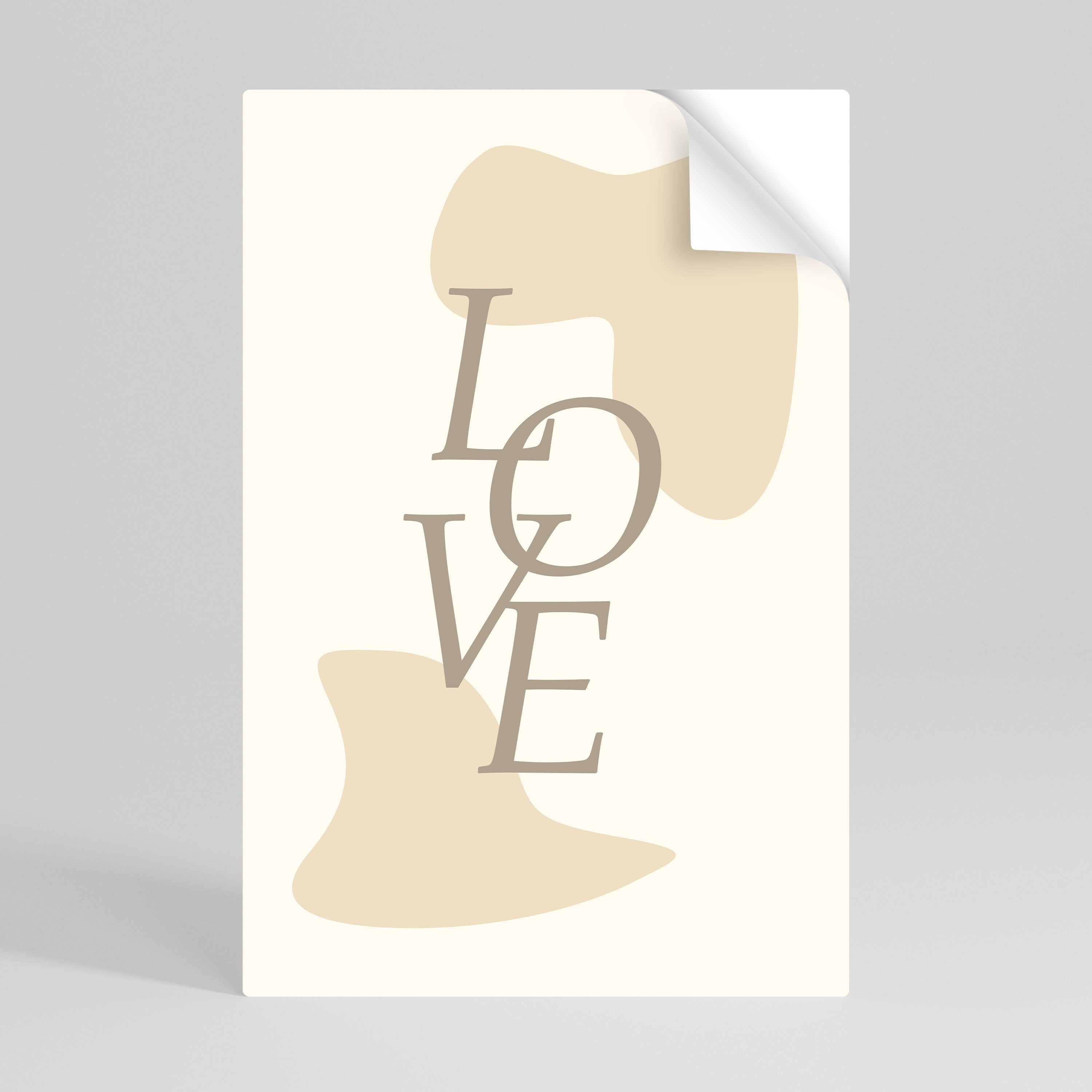 Póster vertical autoadhesivo "Amor en forma"