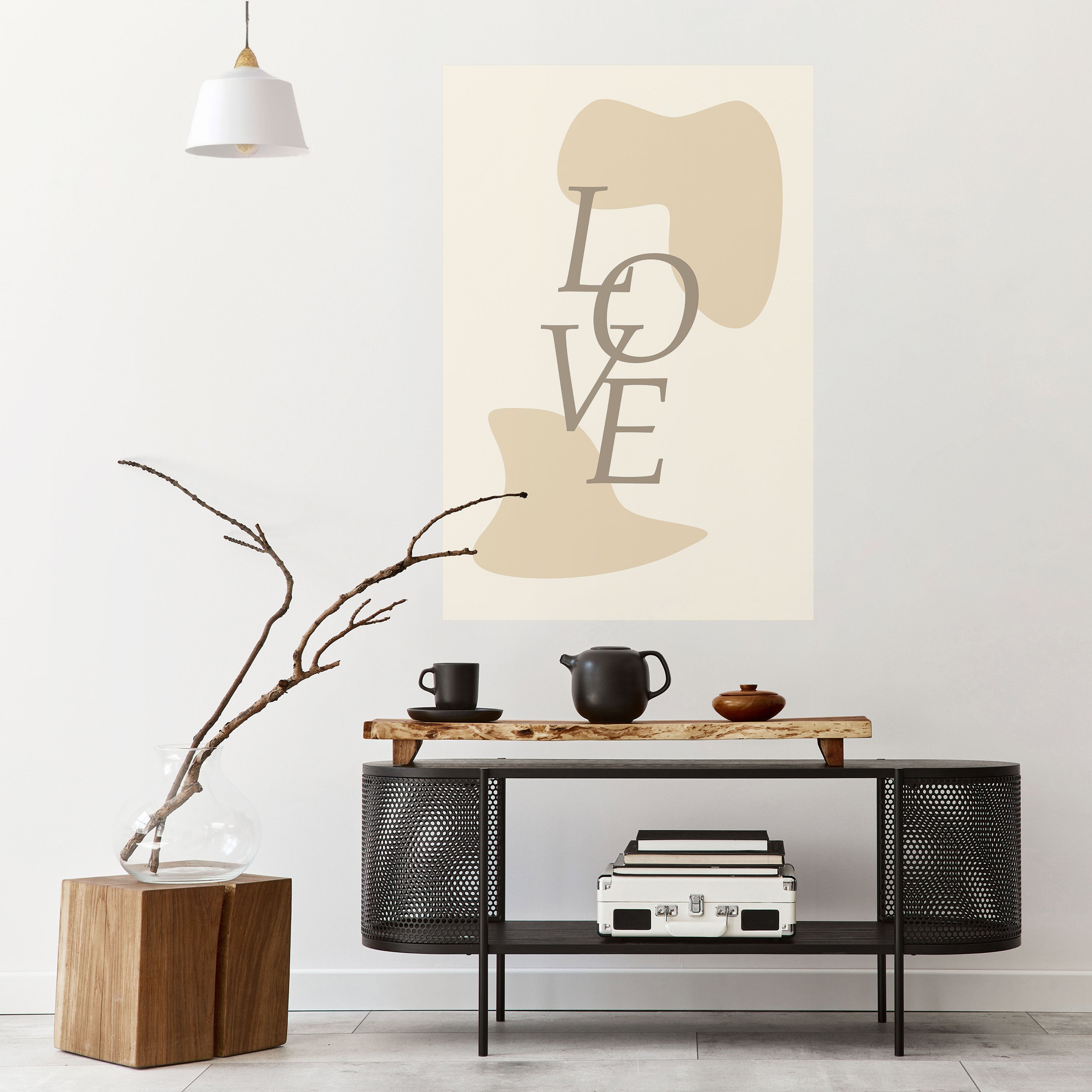 Póster vertical autoadhesivo "Amor en forma"