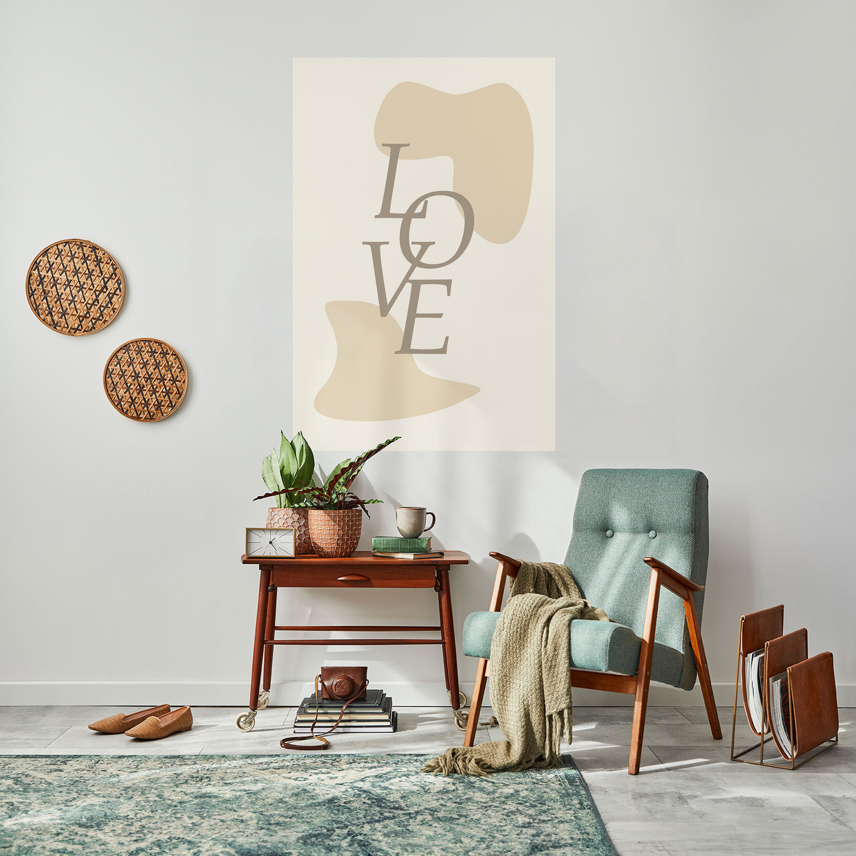 Póster vertical autoadhesivo "Amor en forma"