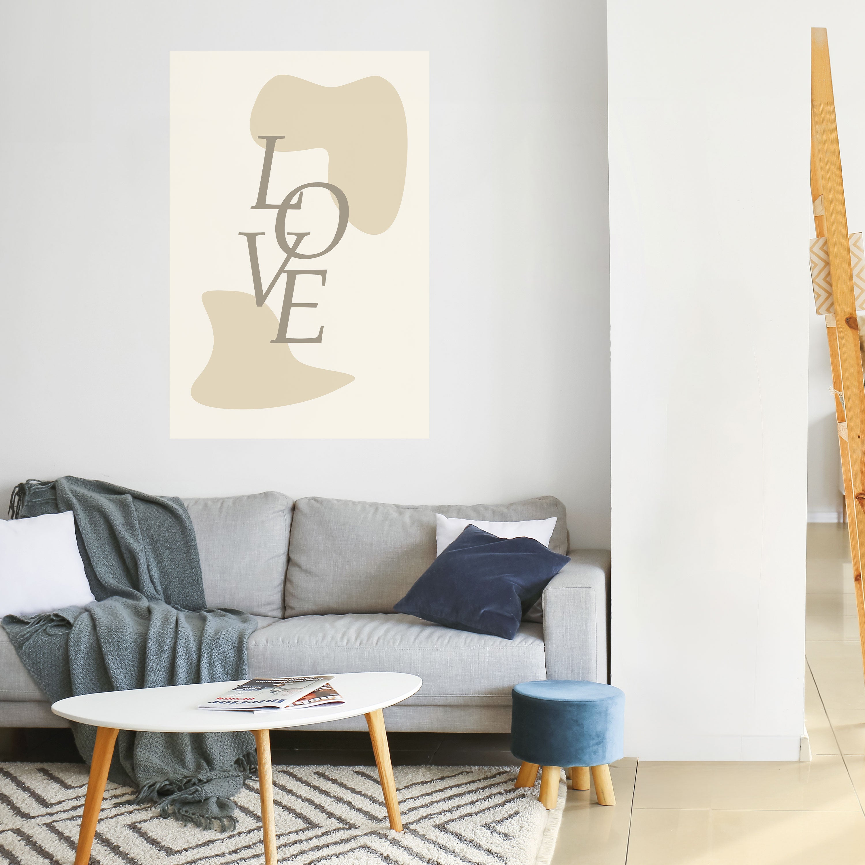 Póster vertical autoadhesivo "Amor en forma"