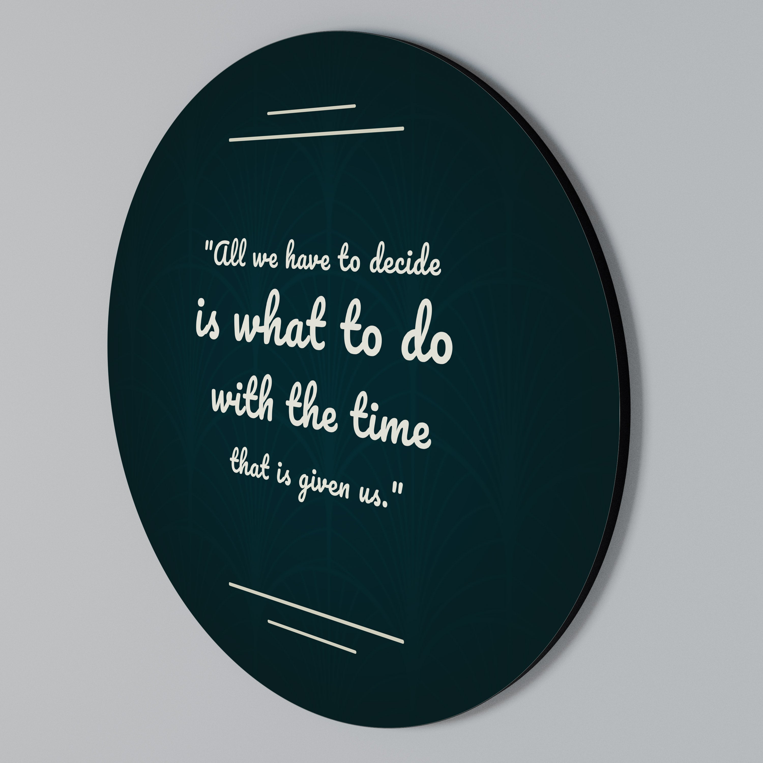 DECISIONS IN MOMENTS Round Wall Art